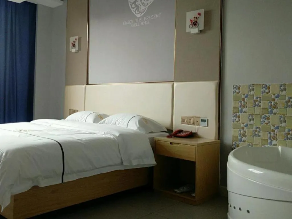 Bed in Shell Hotel Jiangsu Kunshan Lujia Town Youyi Road