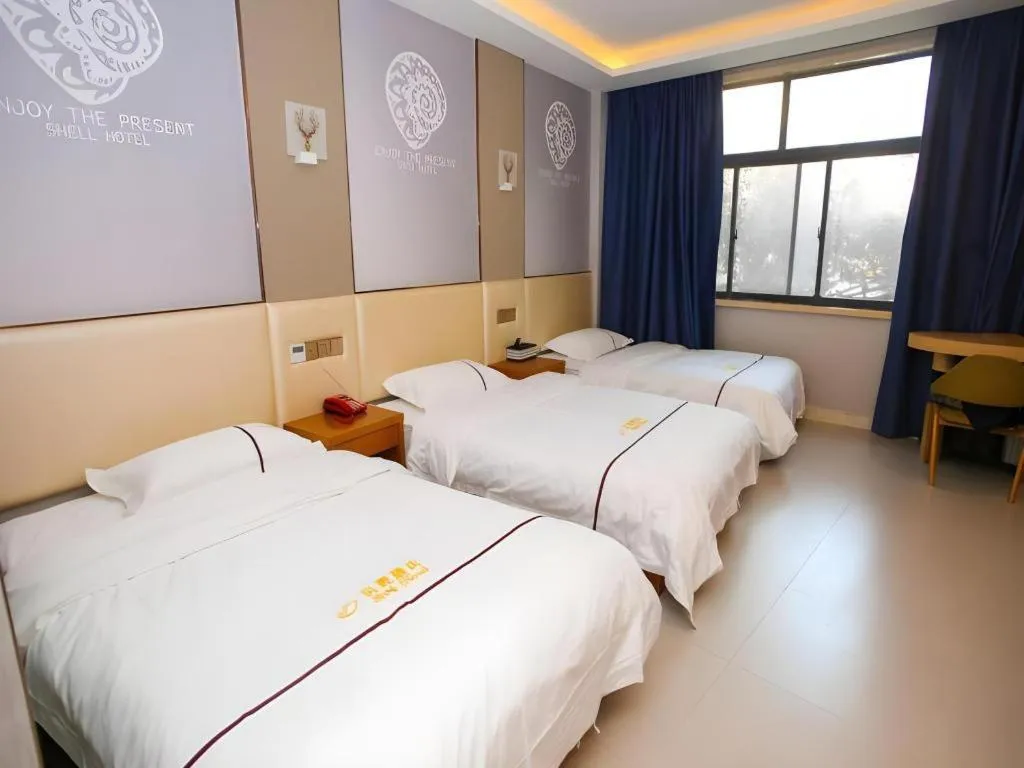 Bed in Shell Hotel Jiangsu Kunshan Lujia Town Youyi Road