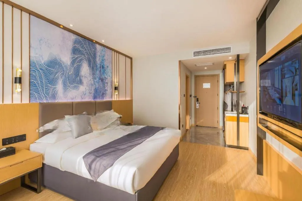 Bed in GreenTree Eastern Hotel Tianjin Dongli Development Zone Xinli Metro Station
