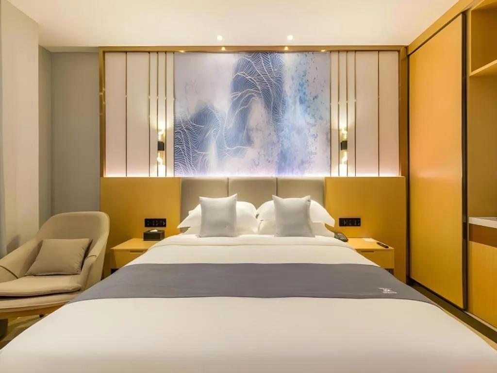 Bed in GreenTree Eastern Hotel Tianjin Dongli Development Zone Xinli Metro Station
