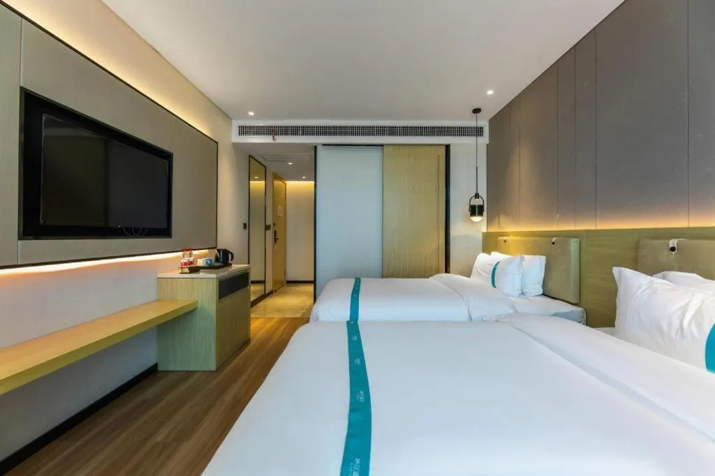 Bed in VX Hotel Hubei Wuhan Hongshan District 1st Guanggu Road