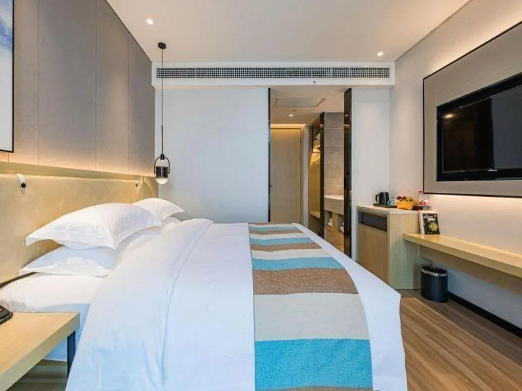 Bed in VX Hotel Hubei Wuhan Hongshan District 1st Guanggu Road