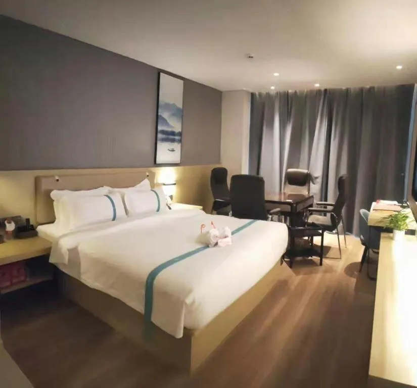 Bed in VX Hotel Hubei Wuhan Hongshan District 1st Guanggu Road