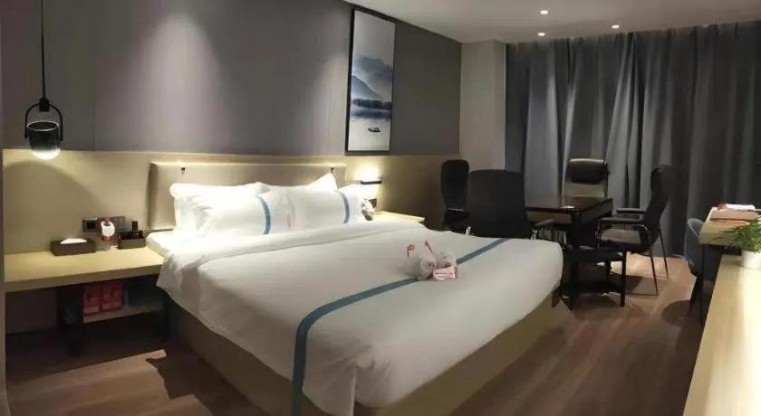 Bed in VX Hotel Hubei Wuhan Hongshan District 1st Guanggu Road