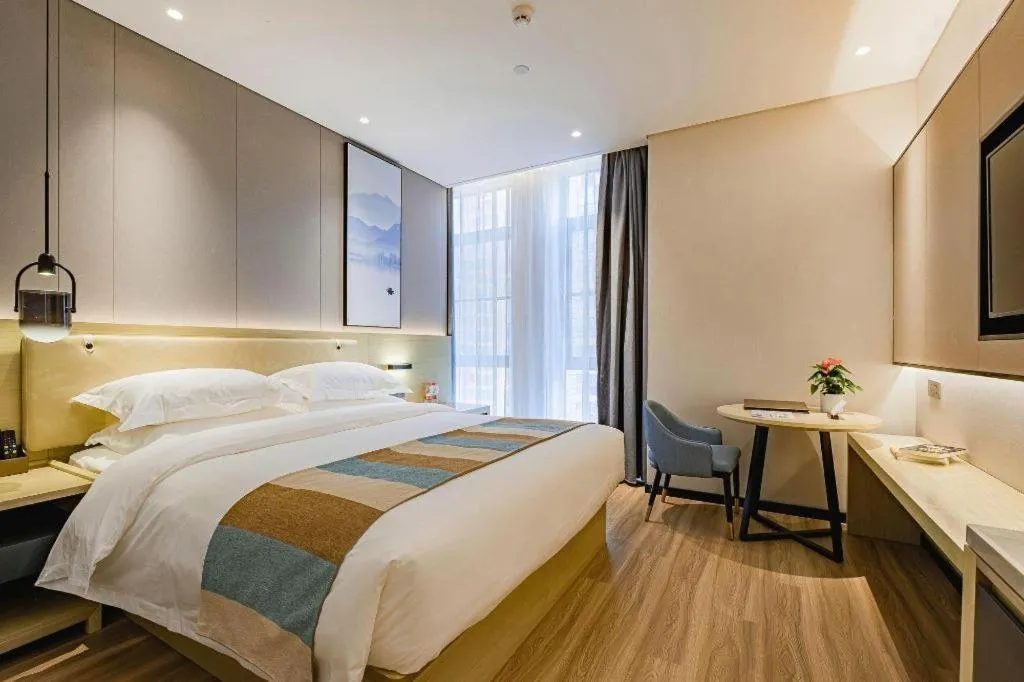 Bed in VX Hotel Hubei Wuhan Hongshan District 1st Guanggu Road