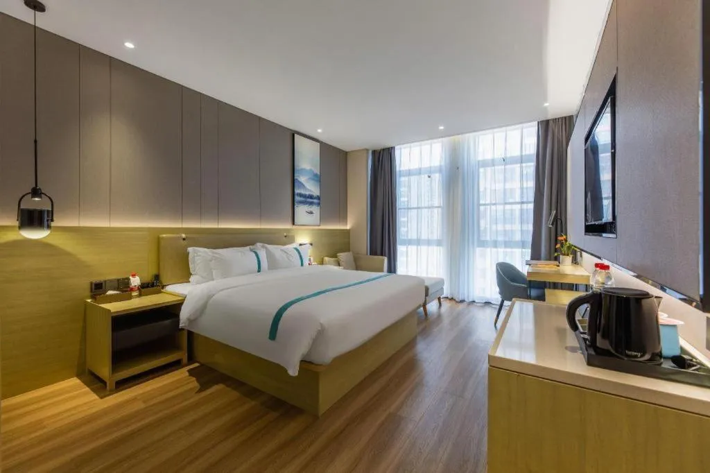Bed in VX Hotel Hubei Wuhan Hongshan District 1st Guanggu Road