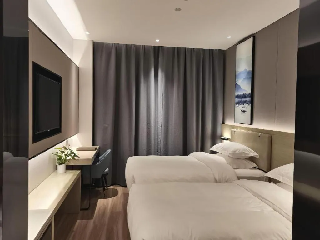 Bed in VX Hotel Hubei Wuhan Hongshan District 1st Guanggu Road