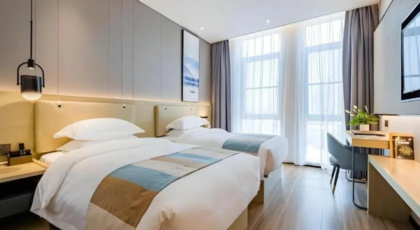 Bed in VX Hotel Hubei Wuhan Hongshan District 1st Guanggu Road