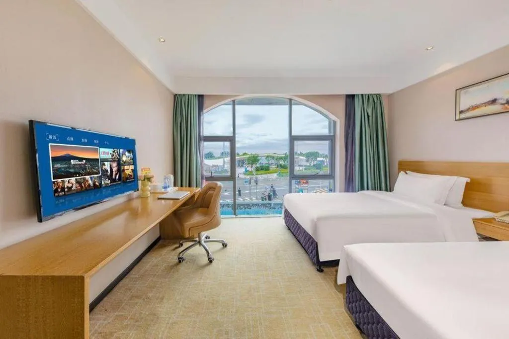 Bed in GreenTree Alliance Hotel Shenzhen Yantian District Dameisha