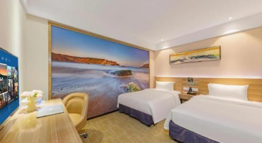 Bed in GreenTree Alliance Hotel Shenzhen Yantian District Dameisha