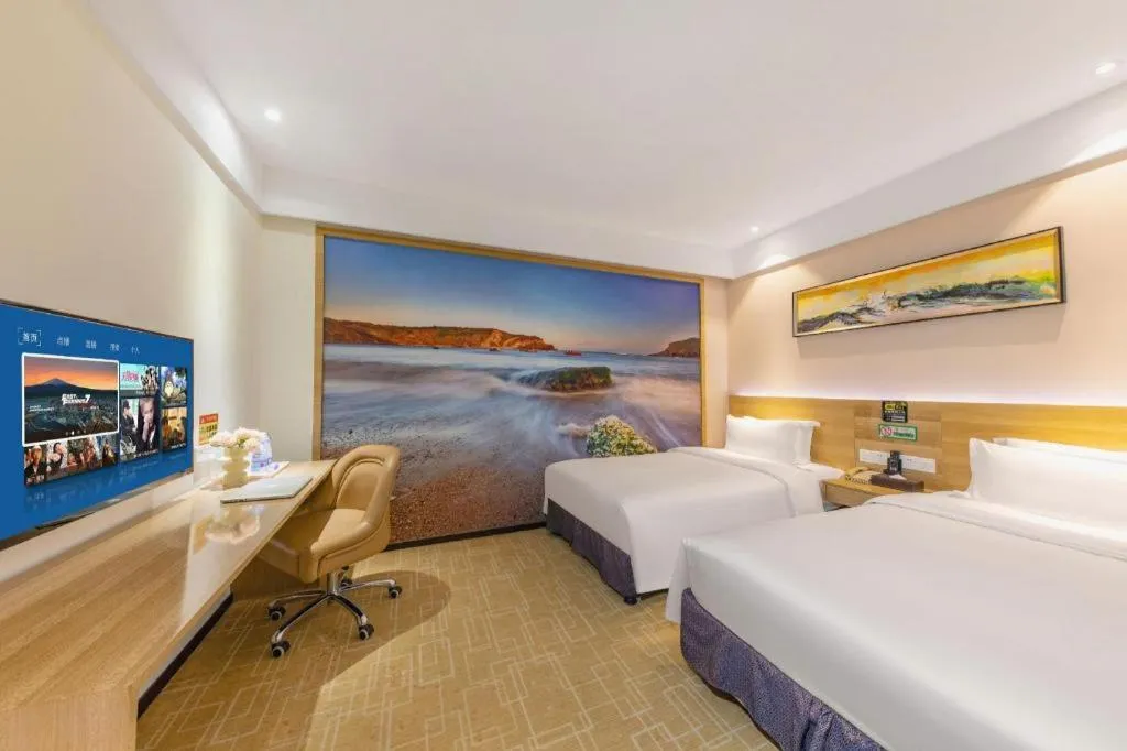 Bed in GreenTree Alliance Hotel Shenzhen Yantian District Dameisha