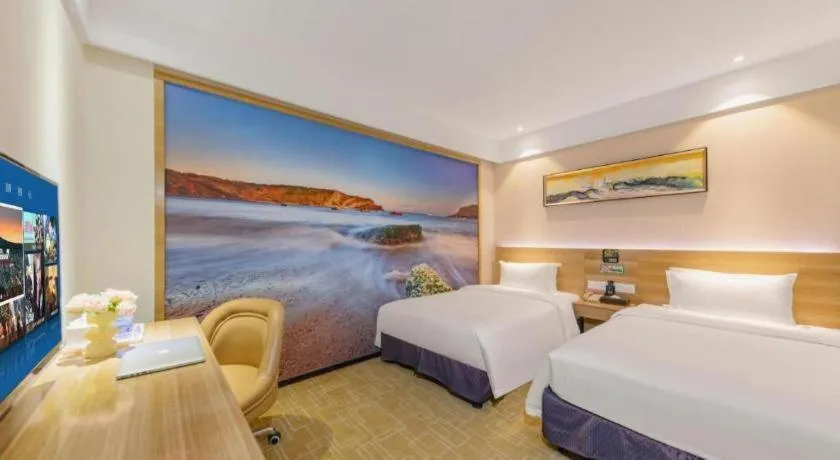 Bed in GreenTree Alliance Hotel Shenzhen Yantian District Dameisha