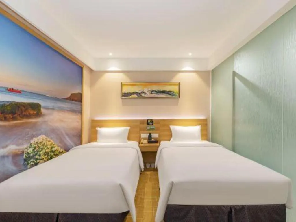Bed in GreenTree Alliance Hotel Shenzhen Yantian District Dameisha