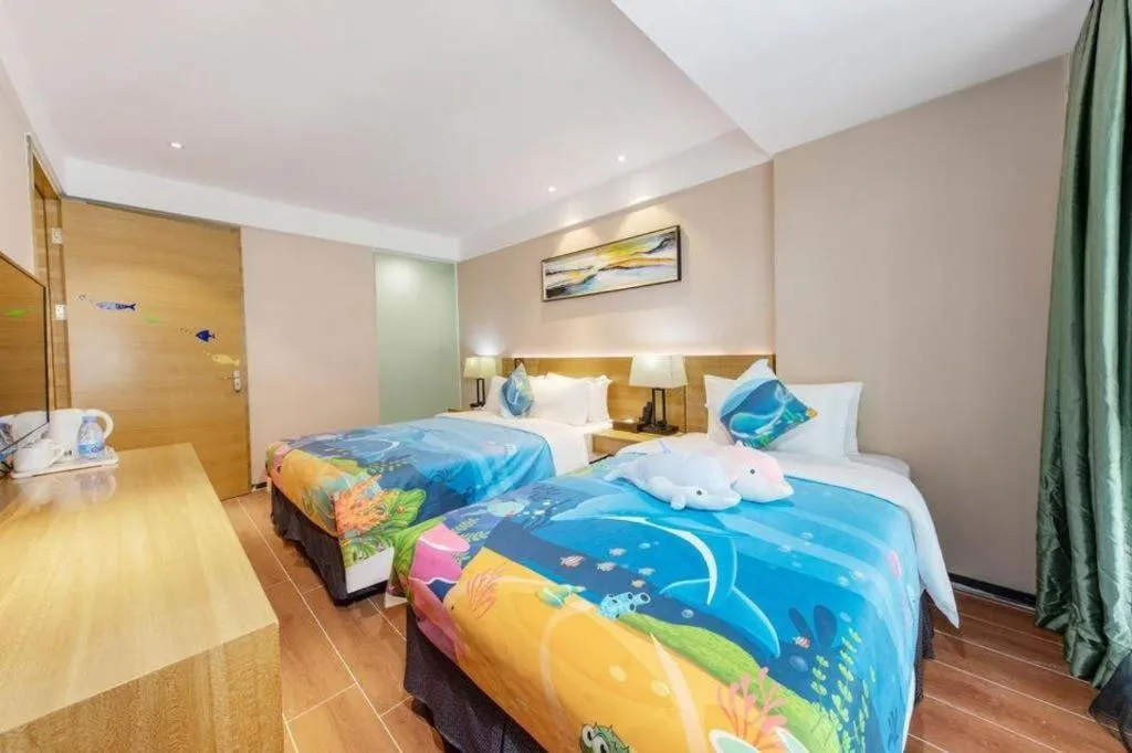 Bed in GreenTree Alliance Hotel Shenzhen Yantian District Dameisha
