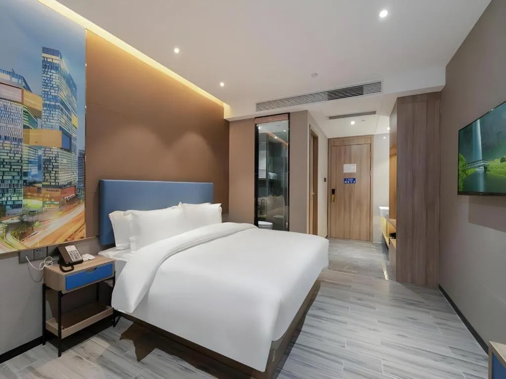 Bed in GreenTree Alliance Hotel Shenzhen Nanshan District Technology Park Songpingshan