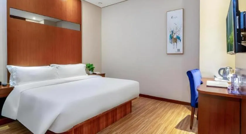 Bed in GreenTree Alliance Hotel Shenzhen Nanshan District Technology Park Songpingshan
