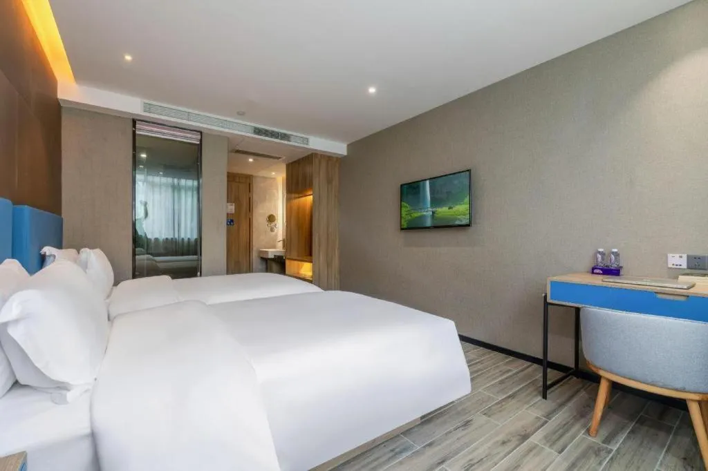 Bed in GreenTree Alliance Hotel Shenzhen Nanshan District Technology Park Songpingshan