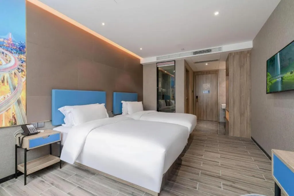 Bed in GreenTree Alliance Hotel Shenzhen Nanshan District Technology Park Songpingshan