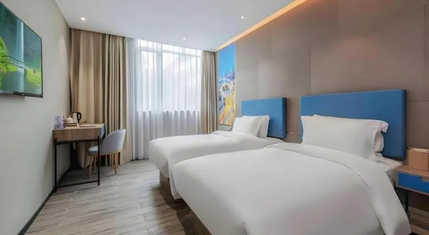 Bed in GreenTree Alliance Hotel Shenzhen Nanshan District Technology Park Songpingshan