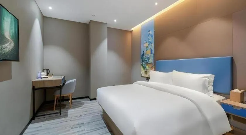 Bed in GreenTree Alliance Hotel Shenzhen Nanshan District Technology Park Songpingshan