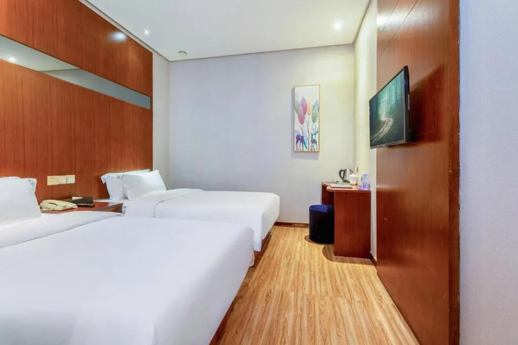 Bed in GreenTree Alliance Hotel Shenzhen Nanshan District Technology Park Songpingshan