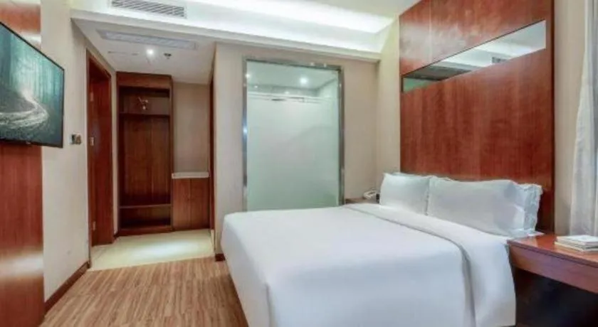 Bed in GreenTree Alliance Hotel Shenzhen Nanshan District Technology Park Songpingshan