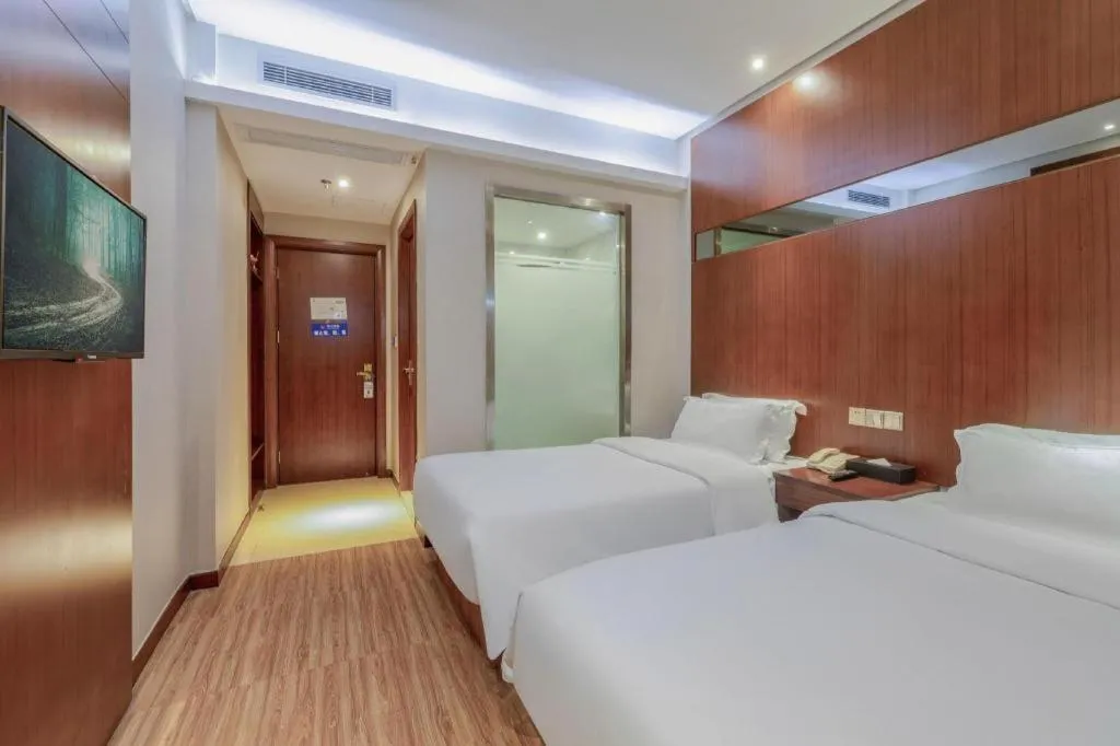 Bed in GreenTree Alliance Hotel Shenzhen Nanshan District Technology Park Songpingshan