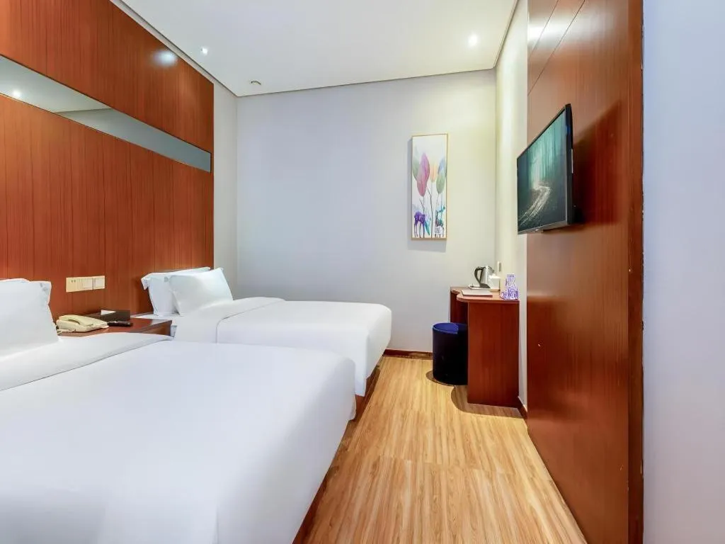 Bed in GreenTree Alliance Hotel Shenzhen Nanshan District Technology Park Songpingshan