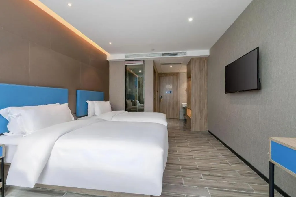 Bed in GreenTree Alliance Hotel Shenzhen Nanshan District Technology Park Songpingshan