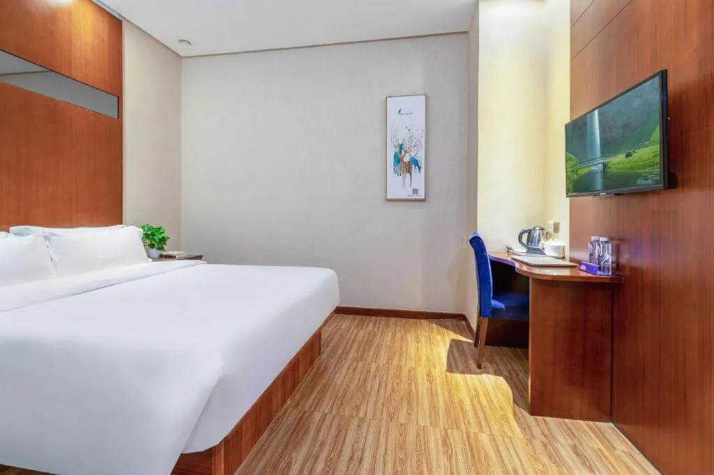 Bed in GreenTree Alliance Hotel Shenzhen Nanshan District Technology Park Songpingshan