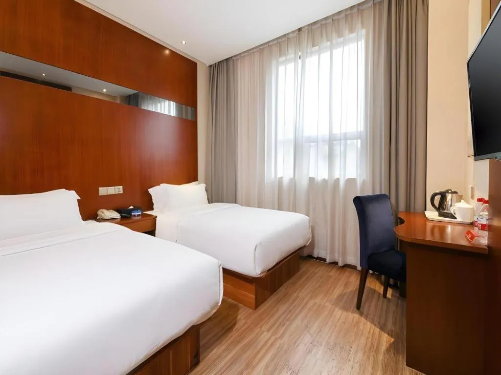 Bed in GreenTree Alliance Hotel Shenzhen Nanshan District Technology Park Songpingshan