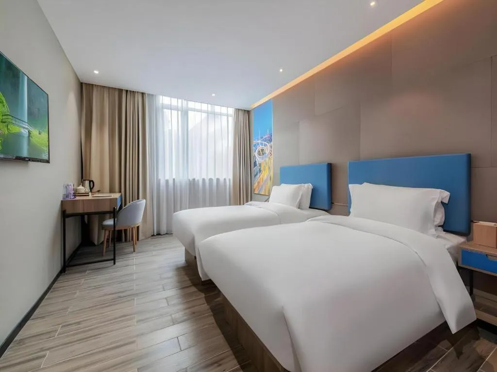 Bed in GreenTree Alliance Hotel Shenzhen Nanshan District Technology Park Songpingshan