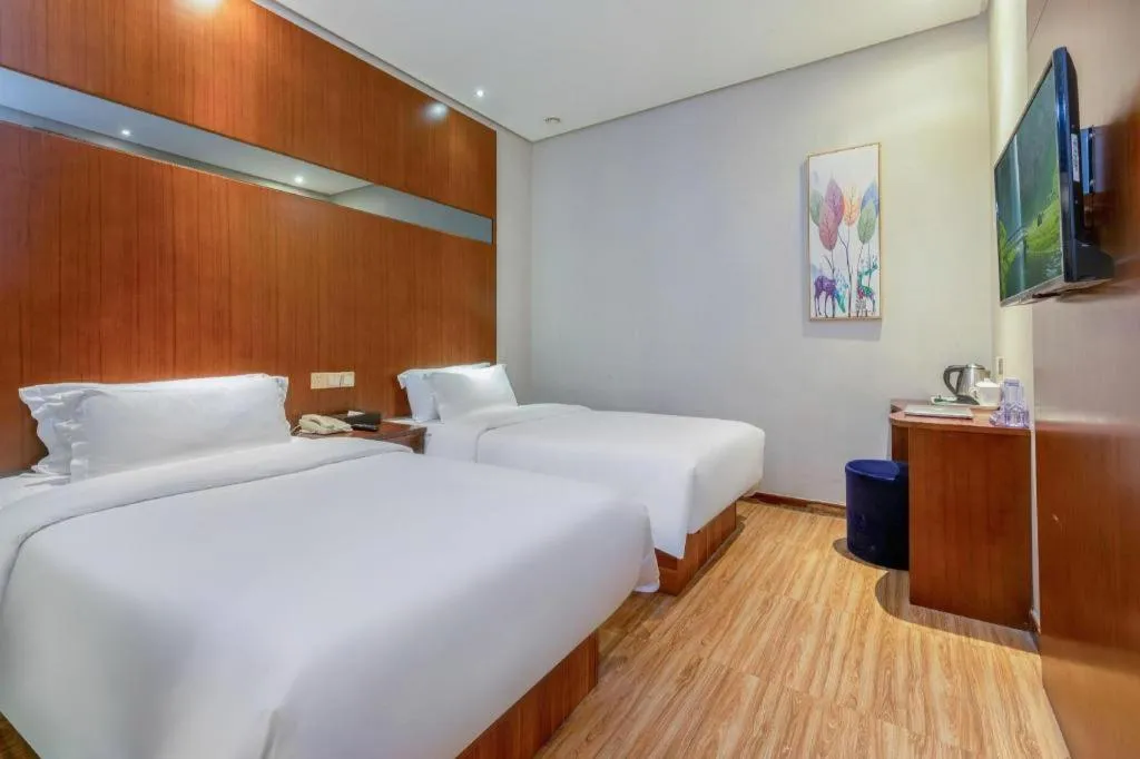 Bed in GreenTree Alliance Hotel Shenzhen Nanshan District Technology Park Songpingshan
