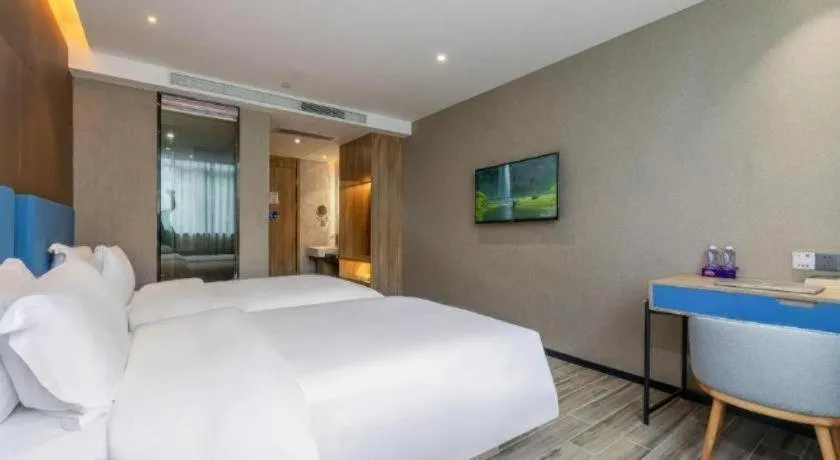 Bed in GreenTree Alliance Hotel Shenzhen Nanshan District Technology Park Songpingshan