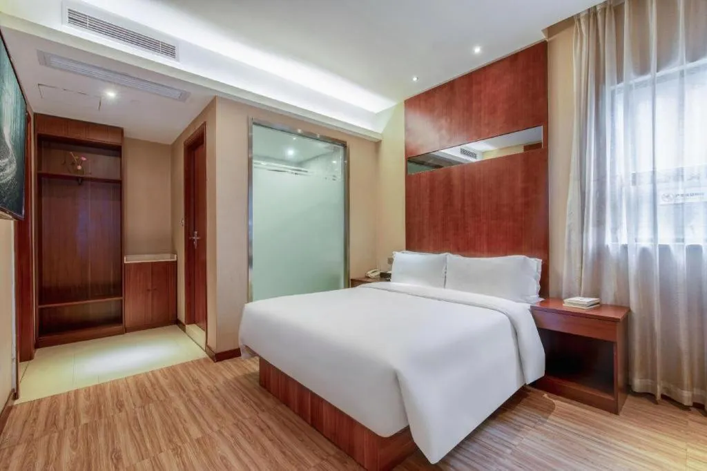 Bed in GreenTree Alliance Hotel Shenzhen Nanshan District Technology Park Songpingshan