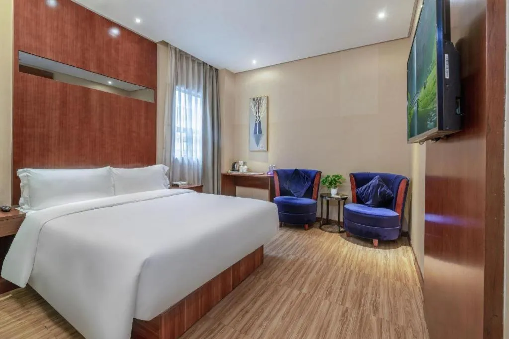 Bed in GreenTree Alliance Hotel Shenzhen Nanshan District Technology Park Songpingshan
