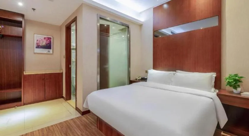 Bed in GreenTree Alliance Hotel Shenzhen Nanshan District Technology Park Songpingshan