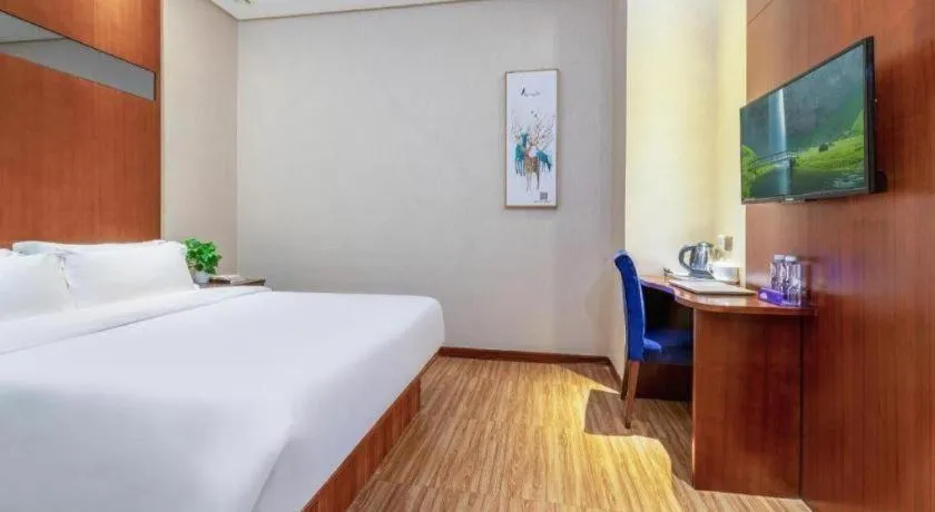 Bed in GreenTree Alliance Hotel Shenzhen Nanshan District Technology Park Songpingshan