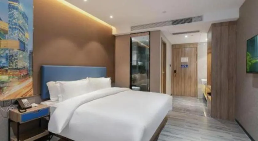 Bed in GreenTree Alliance Hotel Shenzhen Nanshan District Technology Park Songpingshan