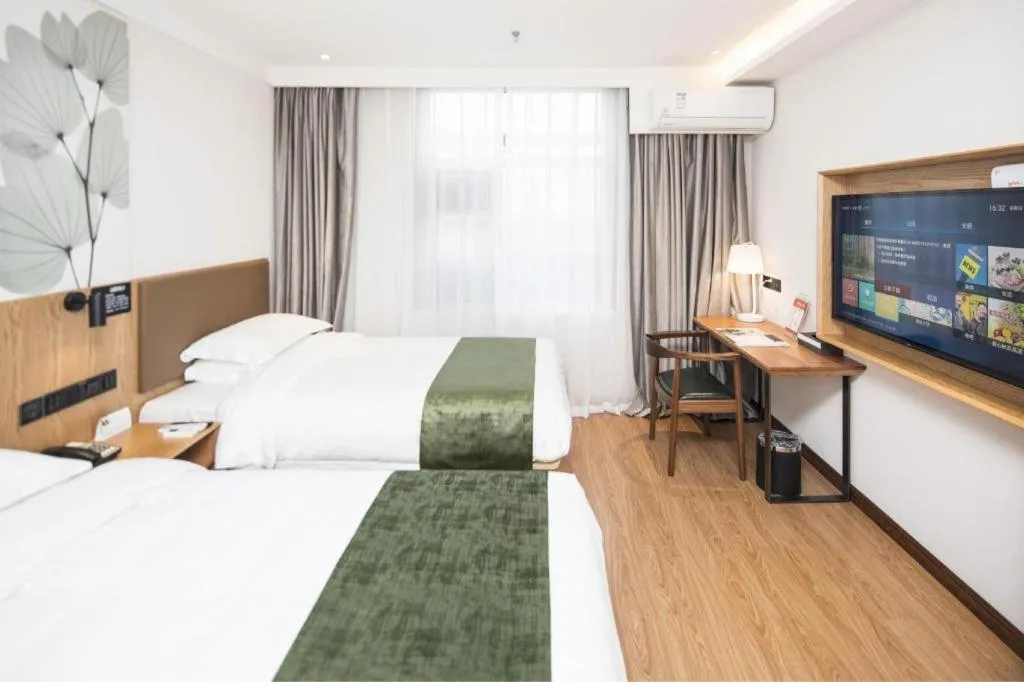 Bed in Green Tree Inn Tianjin Jinnan Linshijun University of Finance and Economics