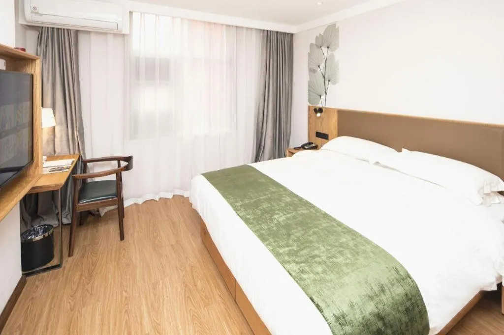 Bed in Green Tree Inn Tianjin Jinnan Linshijun University of Finance and Economics