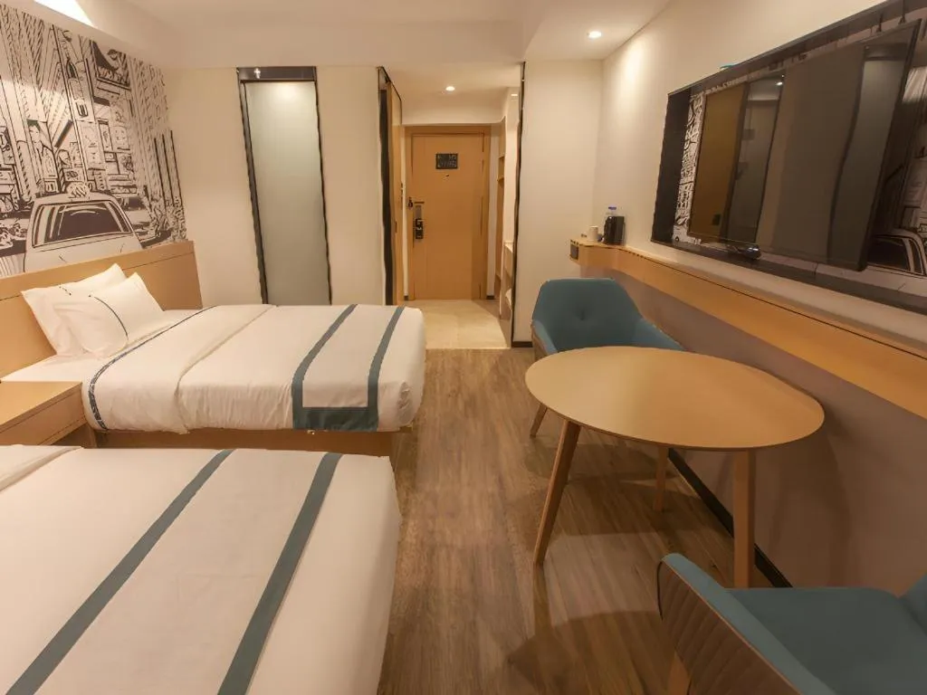 Bed in City Comfort Inn Wuhan Jianghan Road Xunlimen Metro Station