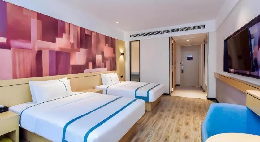 Bed in City Comfort Inn Chongqing Pengshui Yujing Jiangshan