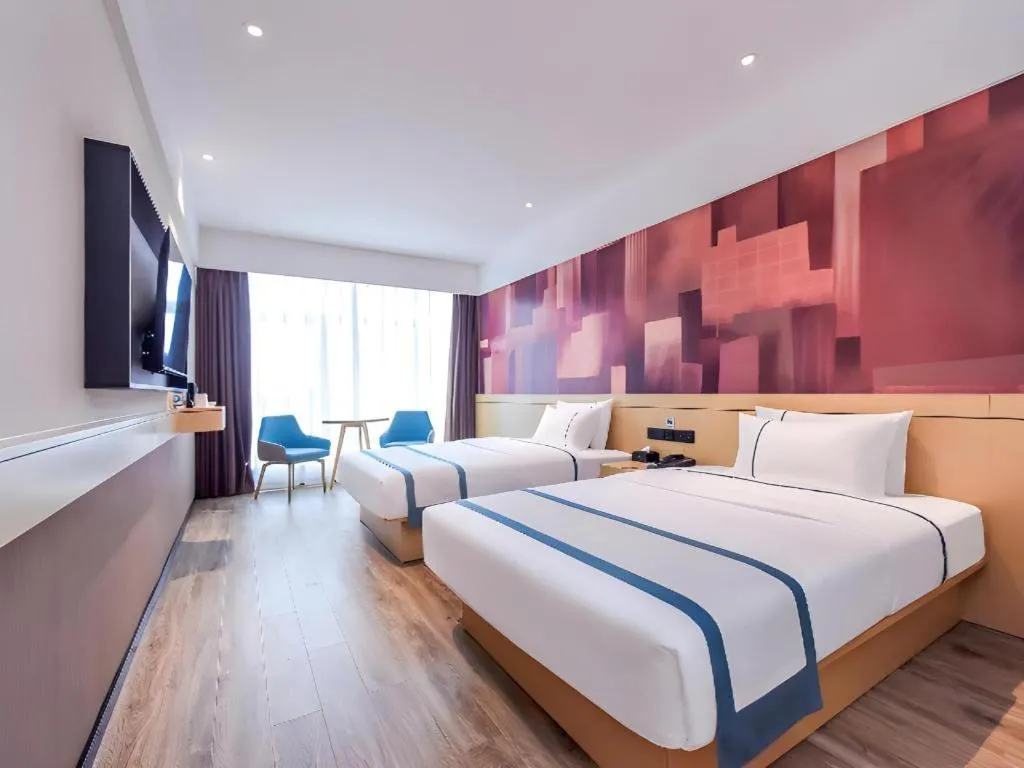 Bed in City Comfort Inn Chongqing Pengshui Yujing Jiangshan