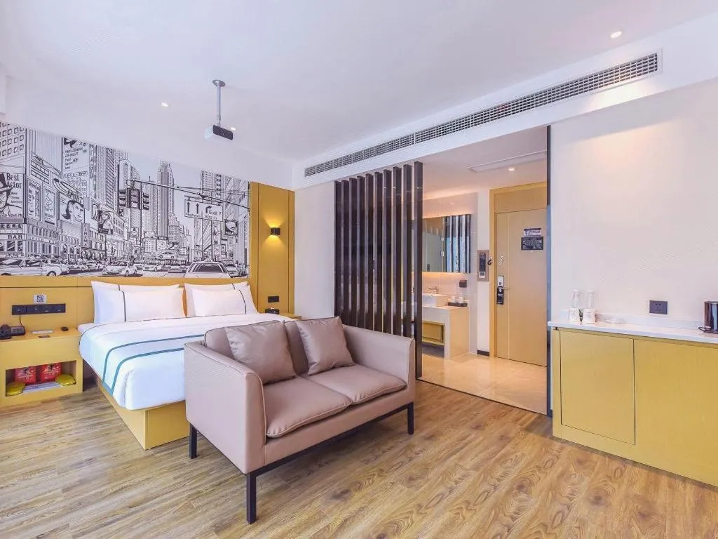 Bed in City Comfort Inn Chongqing Pengshui Yujing Jiangshan