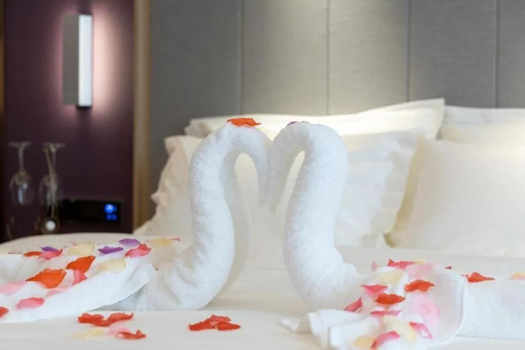 Bed in Lavande Hotel Guangzhou Jiahewanggang Metro Station Konggang Avenue Jinbo Plaza