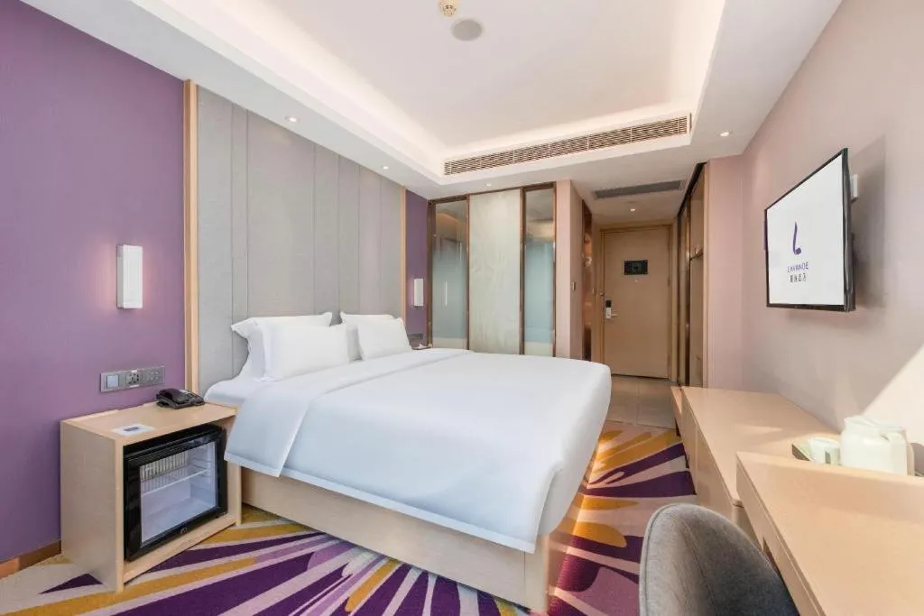 Bed in Lavande Hotel Guangzhou Jiahewanggang Metro Station Konggang Avenue Jinbo Plaza