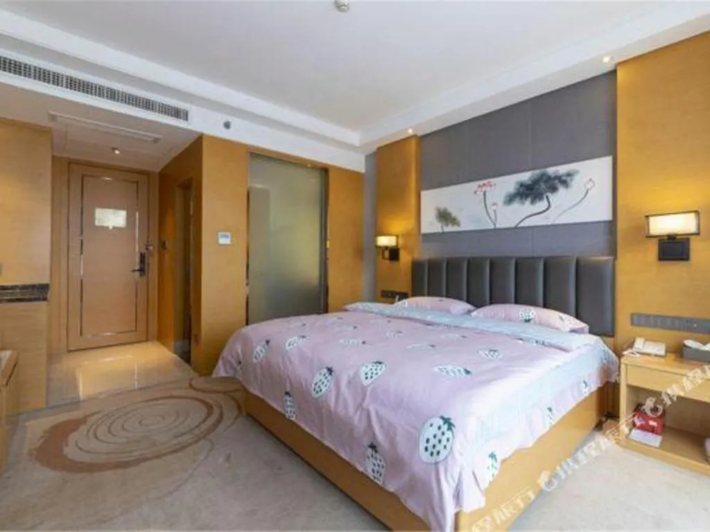 Bed in Borrman Hotel Jinan Yijia Exhibition Center Laotun Metro Station