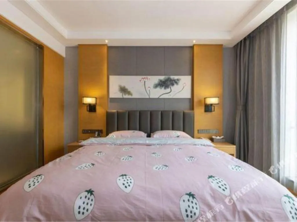 Bed in Borrman Hotel Jinan Yijia Exhibition Center Laotun Metro Station