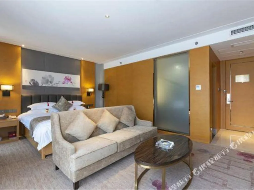 Bed in Borrman Hotel Jinan Yijia Exhibition Center Laotun Metro Station